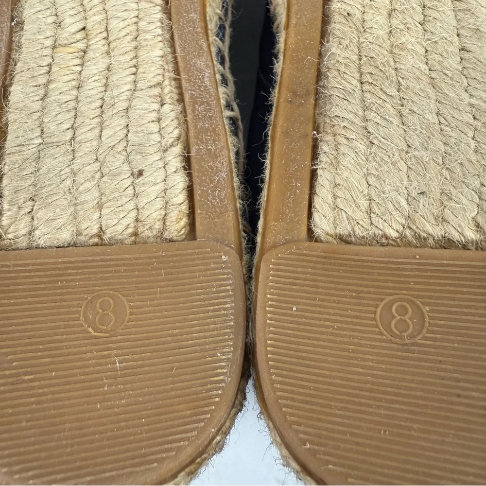 Tory Burch High‎ Top Denim Espadrille Shoes 8 Lace Up Bootie Womens Designer